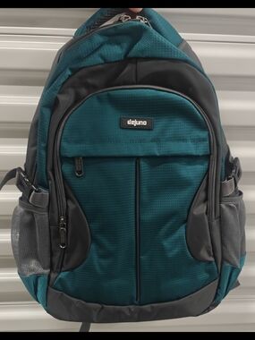 Dejuno Pioneer DJB-601 Backpack 15.6" Teal Checkpoint-Friendly Laptop